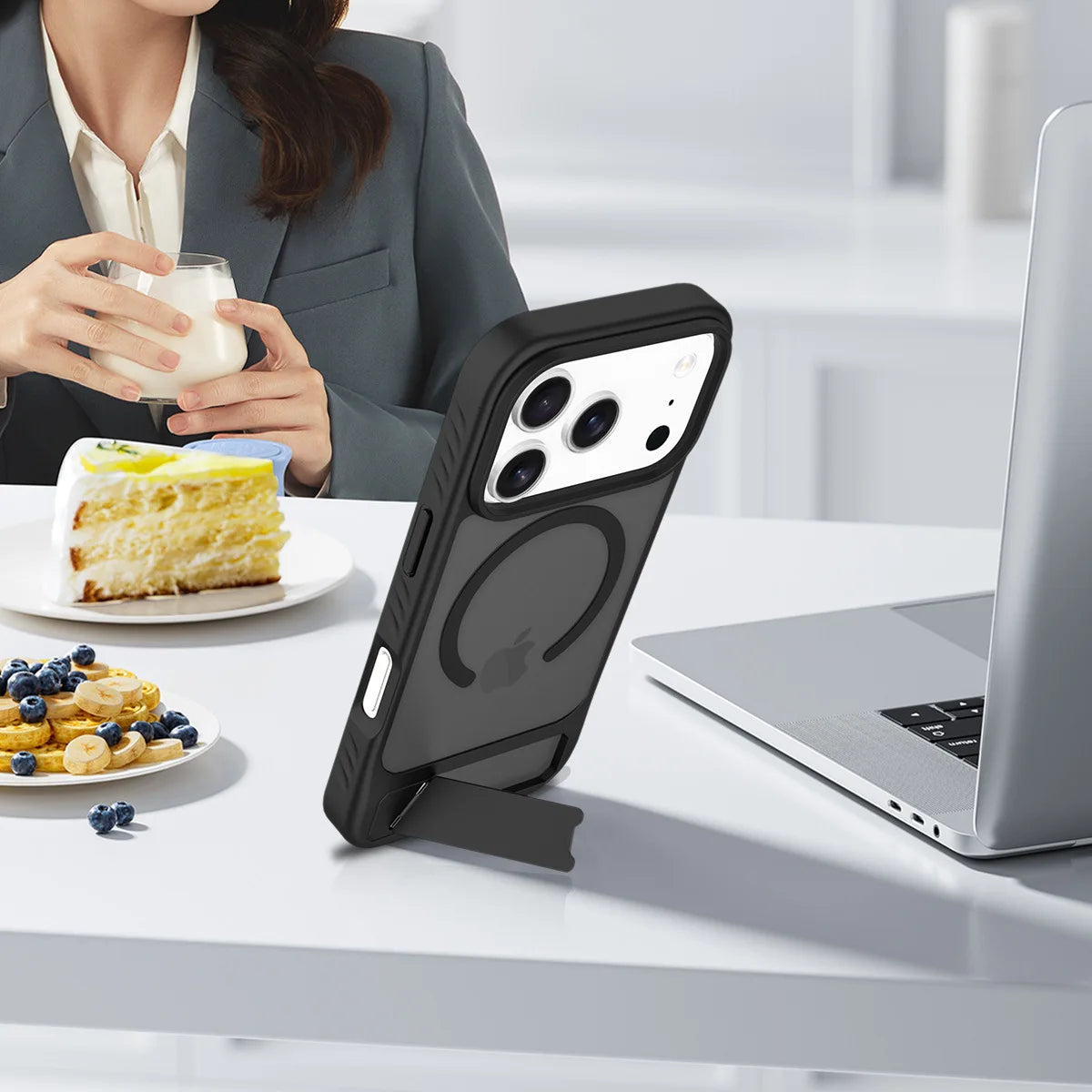 Fengshang Magnetic Stand Case for iPhone 17 Pro - Invisible Protective Cover - ZOOMNSTORE