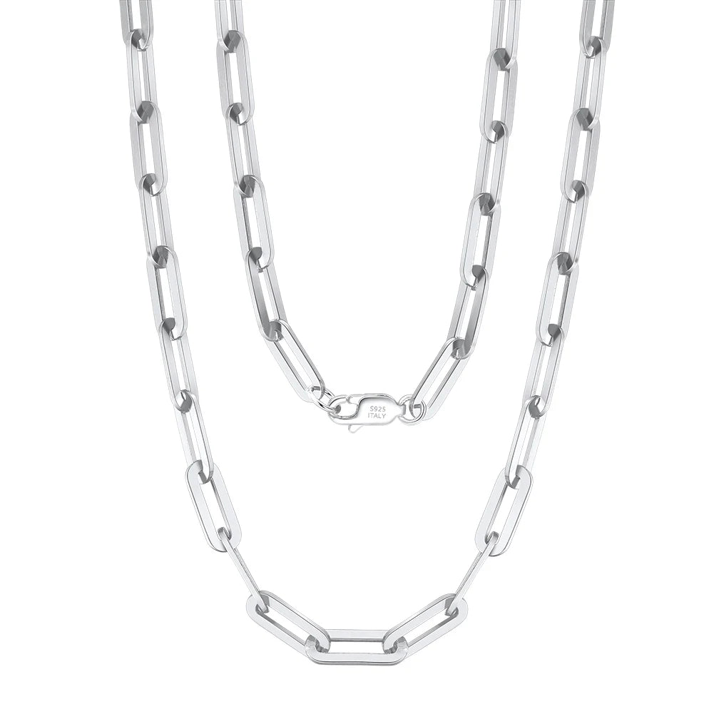 S925 Sterling Silver Hip Hop Chain Necklace - Custom Curb Cuban Satellite Box Snake Bone - ZOOMNSTORE