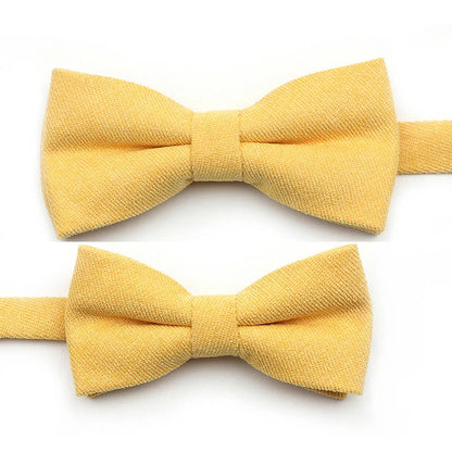 Solid Color Suede Bow Tie - Classic Men  Kids Bowknot for Weddings