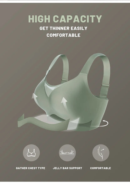 MeooLiisy C to F Cup Plus Size Tube Top Underwear Minimizer Seamless Active Bras Wireless Surper Comfortable Lingerie  XXXXL