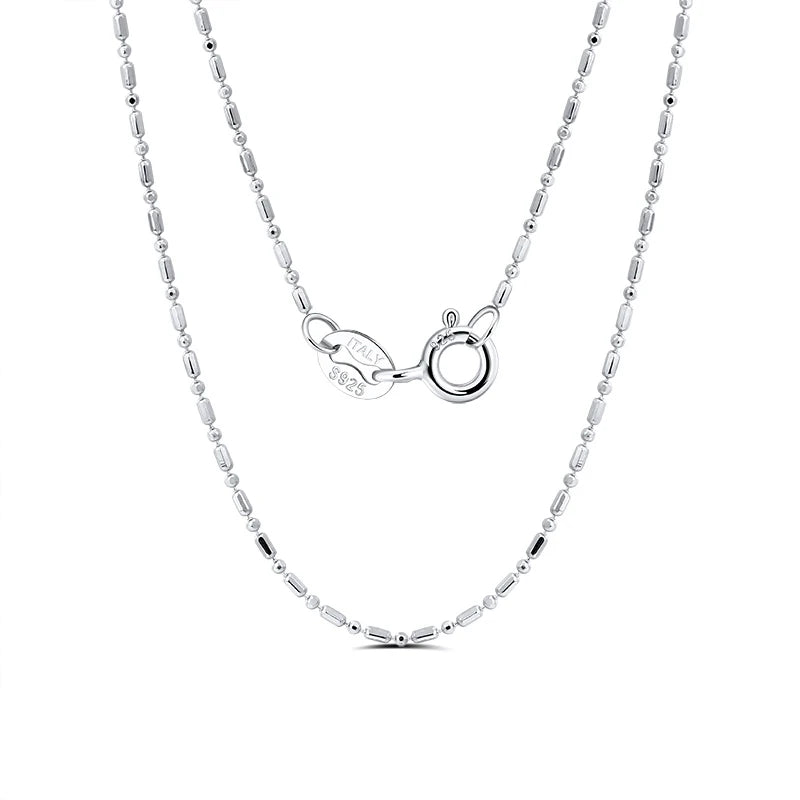 S925 Sterling Silver Hip Hop Chain Necklace - Custom Curb Cuban Satellite Box Snake Bone - ZOOMNSTORE
