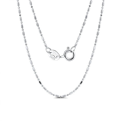 S925 Sterling Silver Hip Hop Chain Necklace - Custom Curb Cuban Satellite Box Snake Bone - ZOOMNSTORE