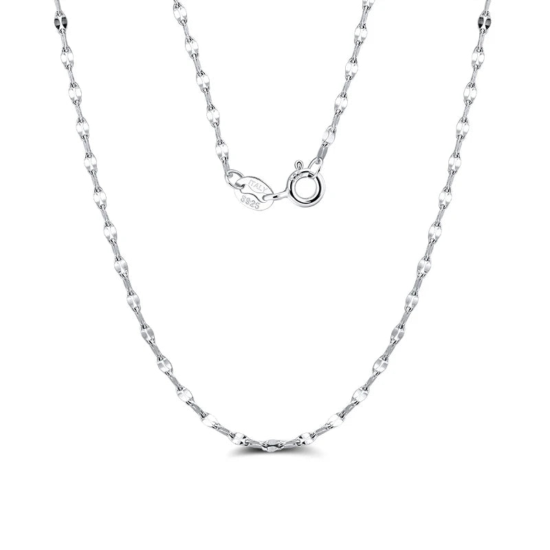 S925 Sterling Silver Hip Hop Chain Necklace - Custom Curb Cuban Satellite Box Snake Bone - ZOOMNSTORE