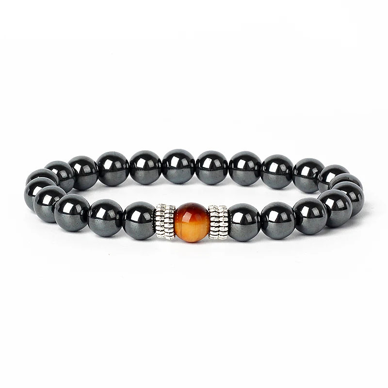 Hematite Magnetic Bracelet Man Weight Loss Bracelet Natural Stone Magnetic Bracelet Slimming Woman Health Care Therapy Jewelry