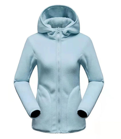 Unisex Reversible Hoodie Women Pullover Sweatshirts Winter Warm Polar/Coral Fleece Hooded Jacket Ladies Flannel Coat Hoody