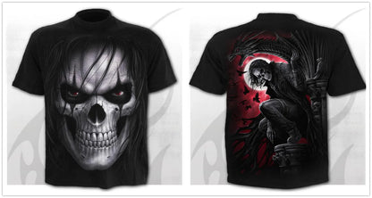 Mens 3D Skull T-Shirt - Punk Summer Streetwear Top O-neck Sizes XXS-5XL - ZOOMNSTORE
