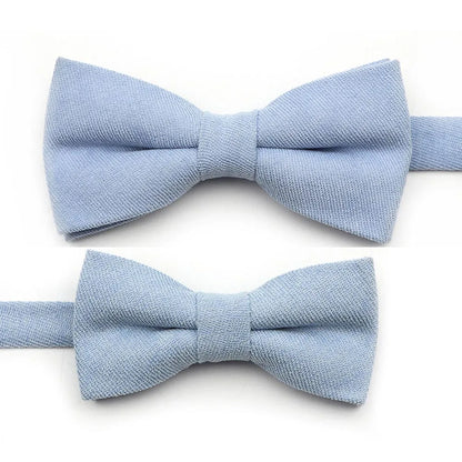 Solid Color Suede Bow Tie - Classic Men  Kids Bowknot for Weddings