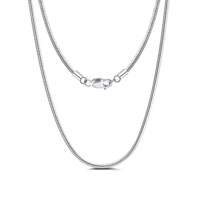 S925 Sterling Silver Hip Hop Chain Necklace - Custom Curb Cuban Satellite Box Snake Bone - ZOOMNSTORE
