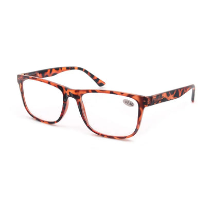 Oversized Reading Glasses - Wide Square Eyeglasses With Spring Hinge For Men & Women