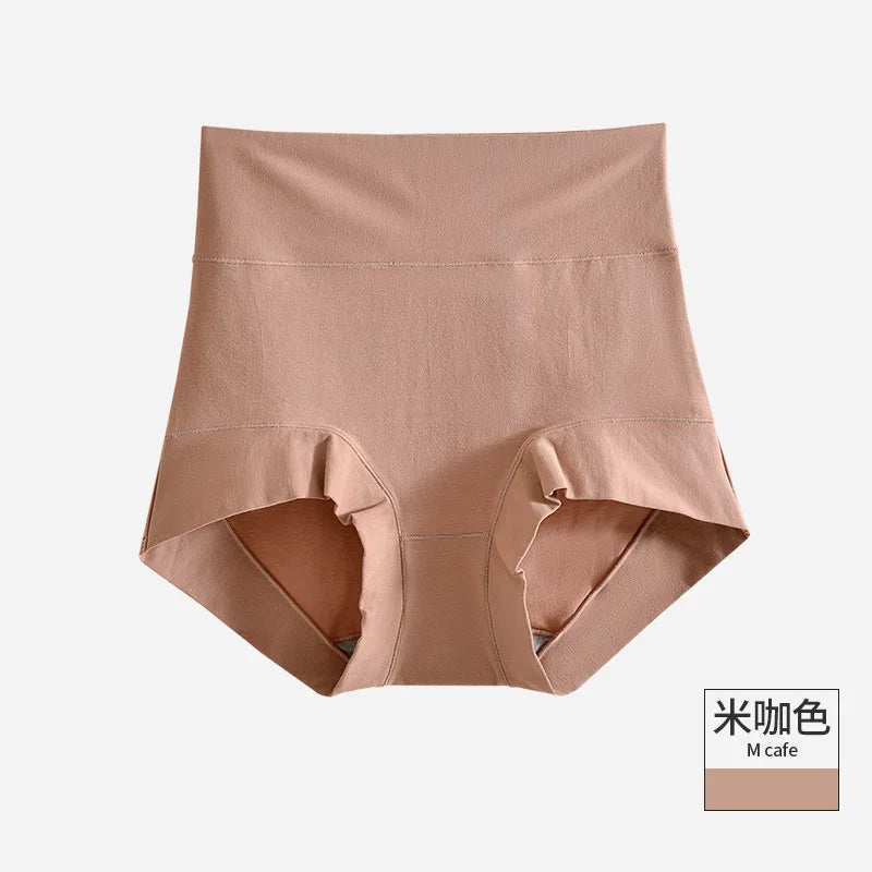 High Waist Underwear Women 60S Cotton Panties Plus Size Womens Briefs Cozy Female Underwear Tighten The Abdomen Safety Shorts