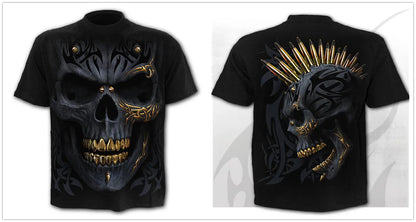 Mens 3D Skull T-Shirt - Punk Summer Streetwear Top O-neck Sizes XXS-5XL - ZOOMNSTORE