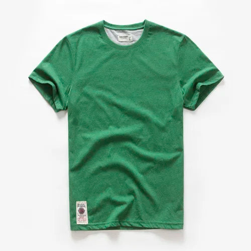 Men's T-shirt Cotton Solid Color t shirt Men Causal O-neck Basic Tshirt Male High Quality Classical Tops