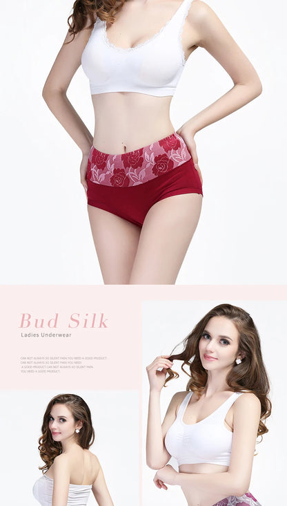 5Pcs/Set High Waist Cotton Panties Women Body Slimming Underwear Fashion Print Briefs Ladies Panty Breathable Female Lingerie