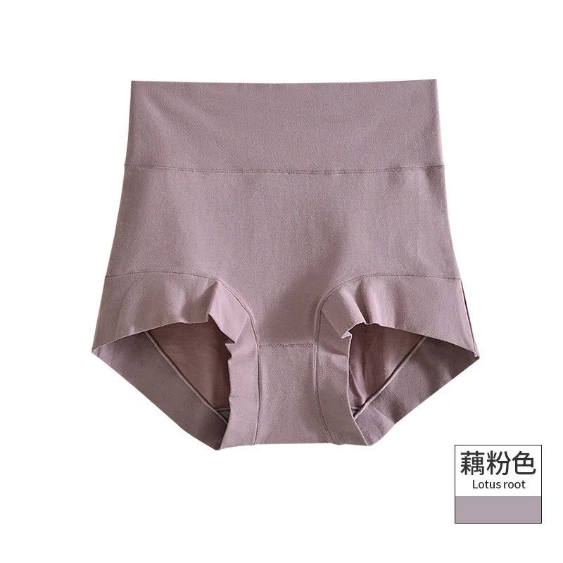 High Waist Underwear Women 60S Cotton Panties Plus Size Womens Briefs Cozy Female Underwear Tighten The Abdomen Safety Shorts
