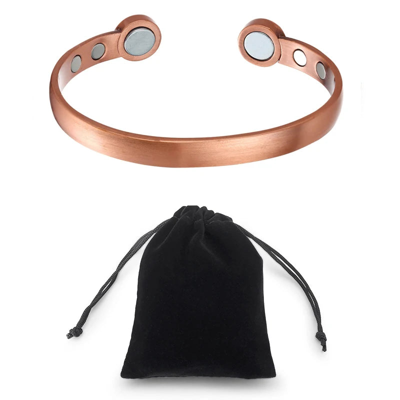 Men Magnetic Copper Bracelet Healing Bio Therapy Arthritis Pain Relief Bangle Cuff Jewelry Bracelets For Women Drop Shipping