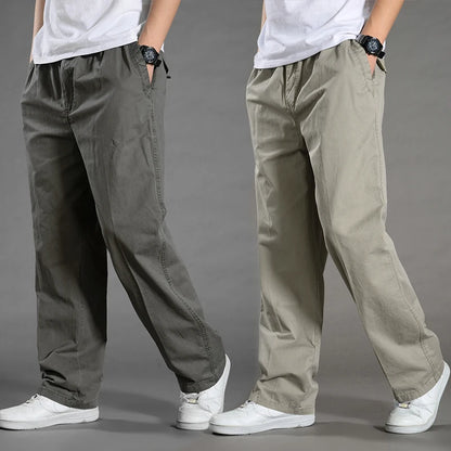 Men's Cargo Pants Cotton Black Work Pants Summer Casual Climbing Joggers Man Sweatpants Sports Spring Autumn Twill Trousers