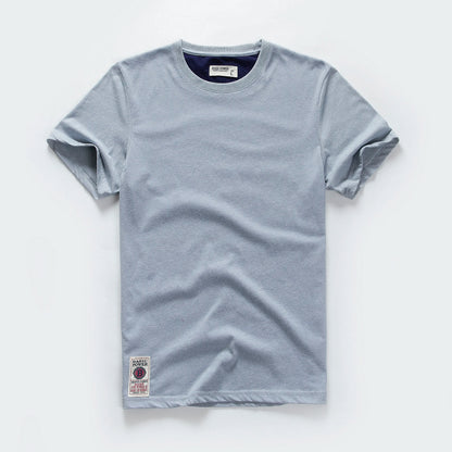 Men's T-shirt Cotton Solid Color t shirt Men Causal O-neck Basic Tshirt Male High Quality Classical Tops