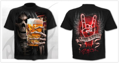 Mens 3D Skull T-Shirt - Punk Summer Streetwear Top O-neck Sizes XXS-5XL - ZOOMNSTORE