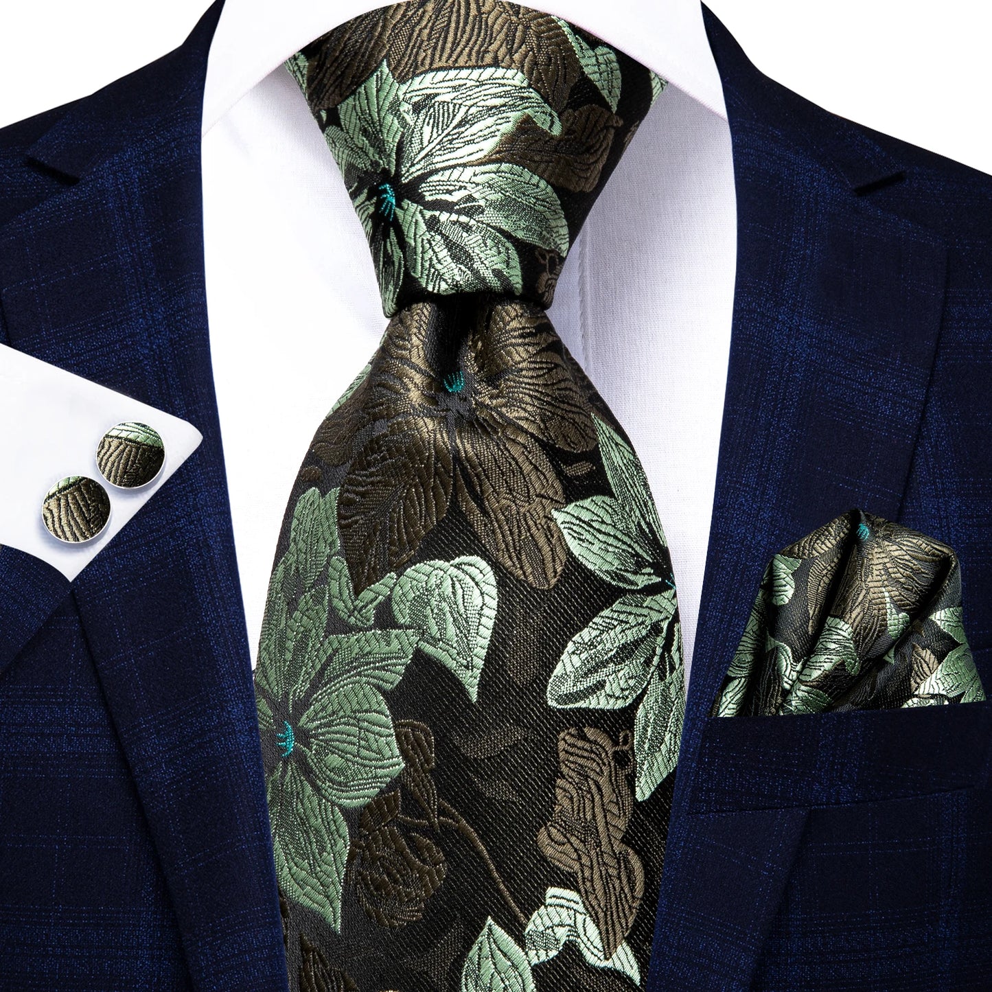 Blue Silk Mens Tie - Formal 100 Silk NeckTie for Weddings and Business