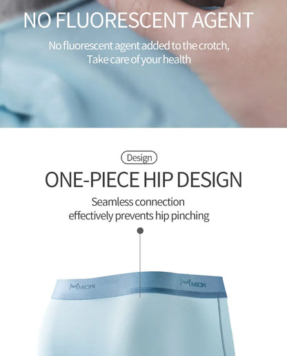 Mens Antibacterial Ice Silk Boxer Shorts - 3 Pack 5XL Underwear