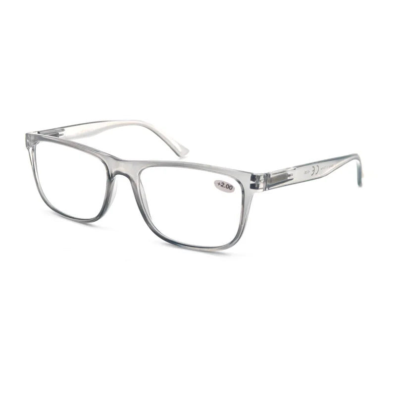 Oversized Reading Glasses - Wide Square Eyeglasses With Spring Hinge For Men & Women