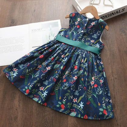 Bear Leader Floral Girls Dress Floral Kids Dresses Girls Princess Dress Children Clothes Girls Dress Casual Wear 3 7Y Vestido