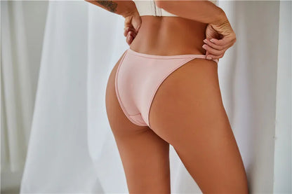 FINETOO 3PC/Set Women's Cotton Panties Underwear Metal Buckle Briefs M-2XL Female Underpant Low Waist Woman Sexy Panty Lingerie