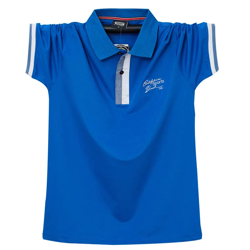 2021 Summer Loose Polo Shirt Men Casual Short Sleeve Polo Shirts Cotton Fashion Breathable Tops Male Plus Size 4XL 5XL 6XL HA204