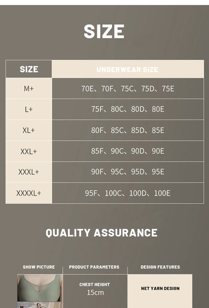 MeooLiisy C to F Cup Plus Size Tube Top Underwear Minimizer Seamless Active Bras Wireless Surper Comfortable Lingerie  XXXXL
