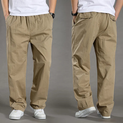 Men's Cargo Pants Cotton Black Work Pants Summer Casual Climbing Joggers Man Sweatpants Sports Spring Autumn Twill Trousers