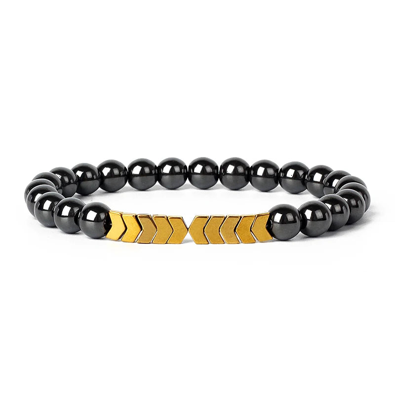Hematite Magnetic Bracelet Man Weight Loss Bracelet Natural Stone Magnetic Bracelet Slimming Woman Health Care Therapy Jewelry