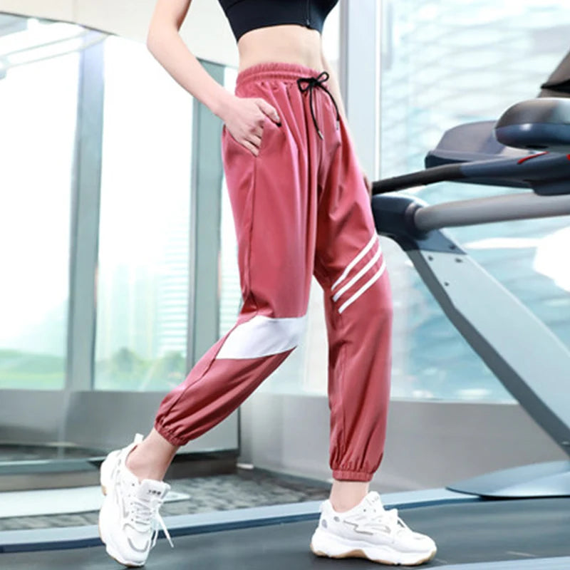 Sports Pants Autumn Women Loose Yoga Pants Sports Trousers Exercise Fitness Running Jogging Trousers Workout Sport Pants