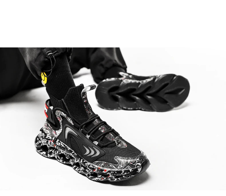 Men Casual Sneakers - Luxury Breathable Trainers Slip-On Running Shoes