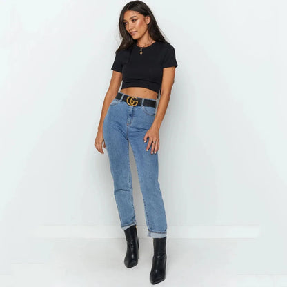 O Neck Knit White Crop Top Women Summer Casual T Shirt Basic Sexy Streetwear Ribber Black Short Sleeve Tops