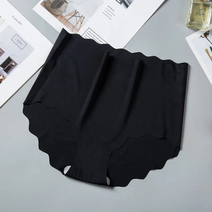 3Pcs/Set Ice Silk Panties Women Hip Lift Briefs Seamless Underwear Female High Waist Panties M-XXL Underpants Invisible Lingerie