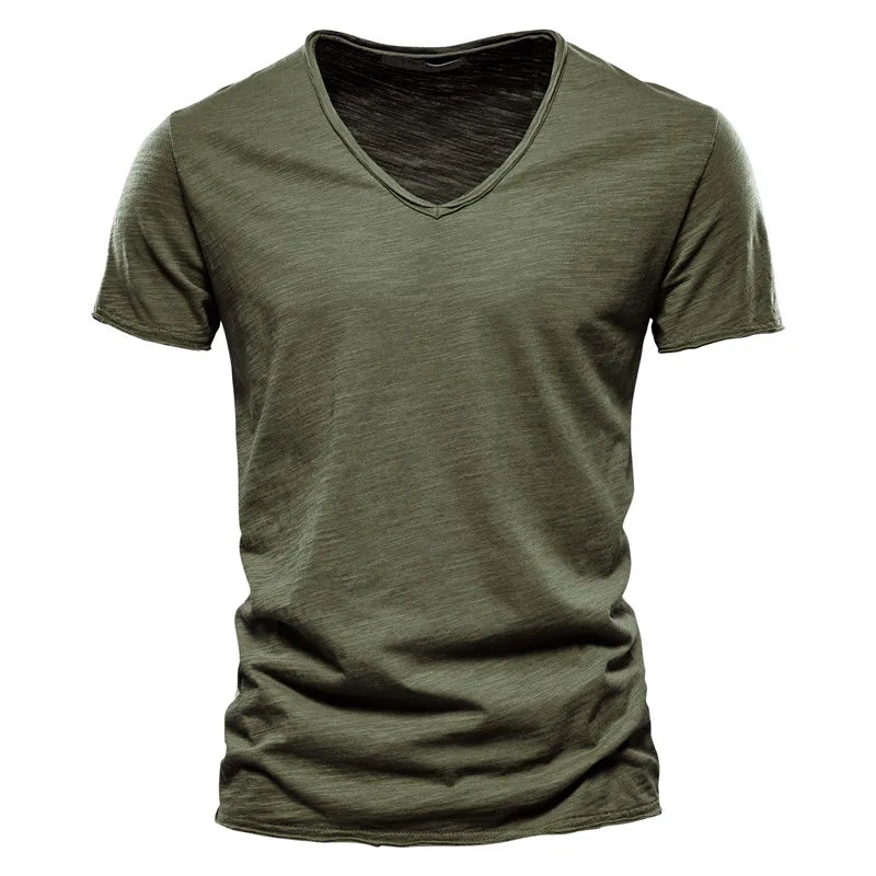 Men's Cotton V-Neck T-Shirts – 3-Pack Slim-Fit Basics