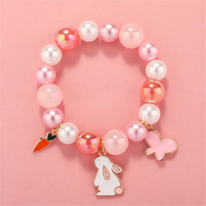 Cute Popcorn Beads Bracelet - Friendship Jewelry for Girls with Star Moon Cloud and Flower Accents