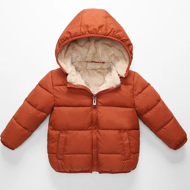 Kids Winter Jackets - Toddler Warm Coats With Zipper Closure | Heavyweight Cotton Outerwear