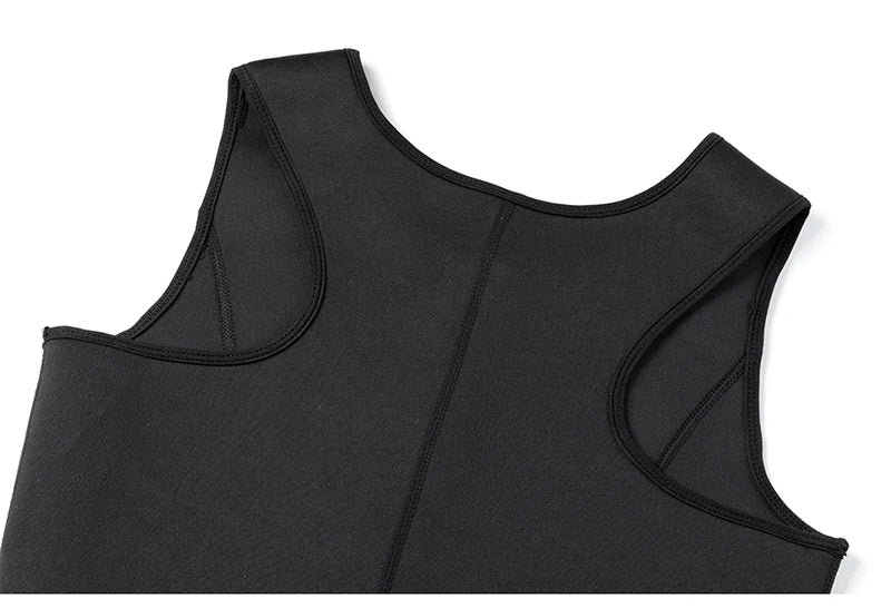 Men Body Shaper Vest – Waist Trainer Shirt | Slimming Compression Undershirt Sauna Sweat Vest