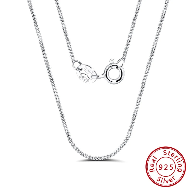S925 Sterling Silver Hip Hop Chain Necklace - Custom Curb Cuban Satellite Box Snake Bone - ZOOMNSTORE