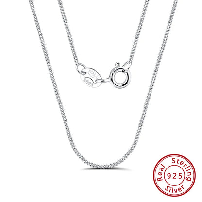 S925 Sterling Silver Hip Hop Chain Necklace - Custom Curb Cuban Satellite Box Snake Bone - ZOOMNSTORE