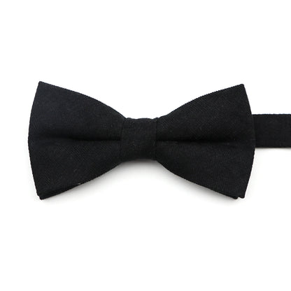 Solid Color Suede Bow Tie - Classic Men  Kids Bowknot for Weddings