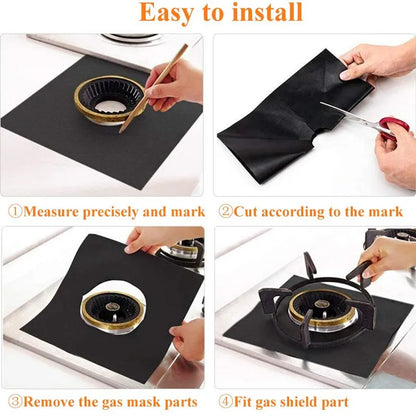Gas Stove Protector Mats – Reusable Heat-Resistant Stovetop Liners