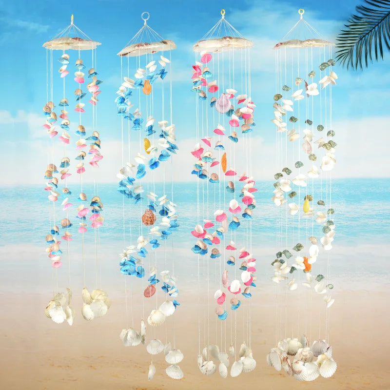 Natural Seashell Wind Chimes - Handmade Coastal Decor for Tranquil Spaces - ZOOMNSTORE
