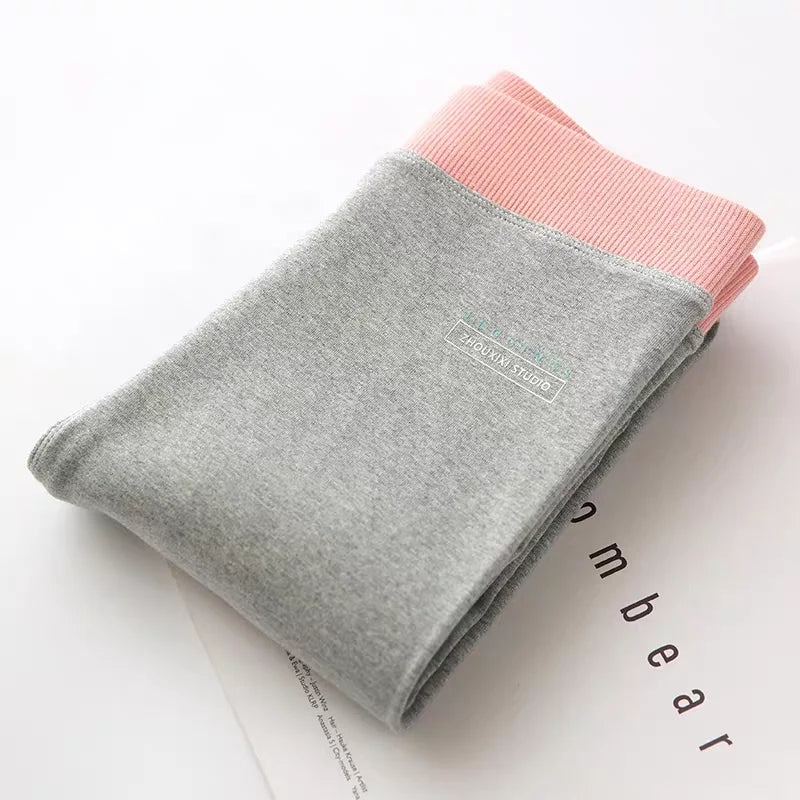 Ribbed Leggings Women - High Waist Cotton Blend Warm Winter Leggings | Casual Threaded Pants