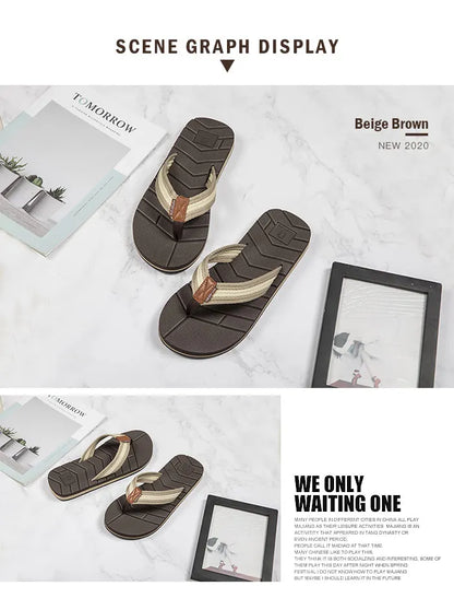 Summer Flip Flops Men Drainage Non-Slip Design Men Beach Shoes Outdoor Comfort Flip Flops Men Big Size 50 Zapatos De Hombre