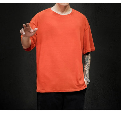 LEGIBLE 2025 Summer Men's T Shirt Casual Loose Cotton Short Sleeve T-Shirt Mens Top Tee shirt Men
