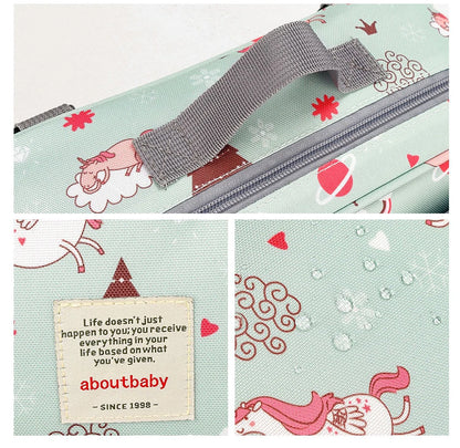 Baby Stroller Bag Waterproof Portable Outing Travel Mummy Bag Multifunction Diaper Bottle Storage Hanging Bag Pram Organizer