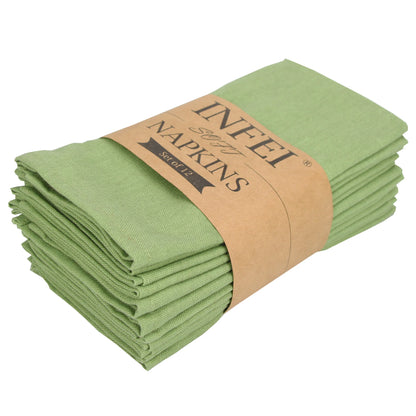 Cotton Linen Napkins Set of 12 - Soft 40x40cm Placemats for Dining  Events
