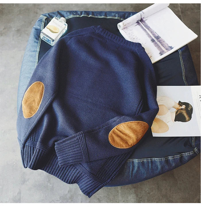 2025 New Men Pullover Sweater Autumn Fashion Casual Loose Thick O Neck Wool Knitted Oversize Harajuku Streetwear Knitwear M-5Xl